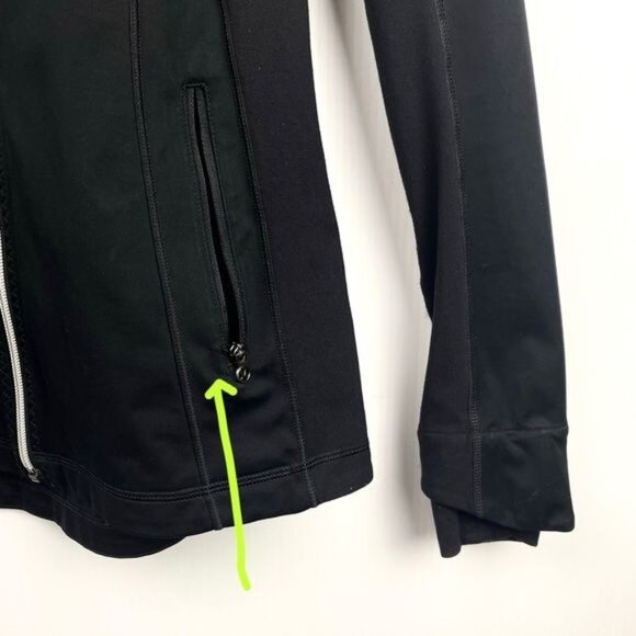 Lululemon Run Stay On Course Peplum Jacket Black Reflective 6 - Picture 6 of 10